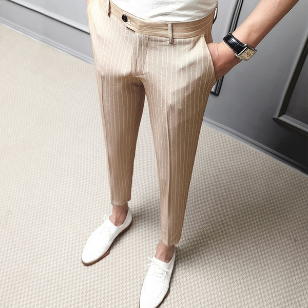 Spring and Summer Brand Men's Trousers Middle-aged Men Trousers Thin Casual  Solid Color Loose Pant