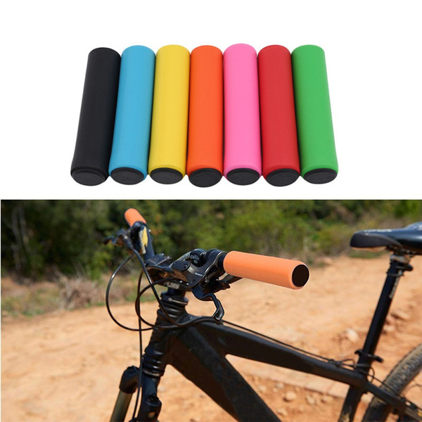 1 Pair Anti-slip Silicone Sponge Handlebar Grip Cover For Mountain Bike Bicycle 