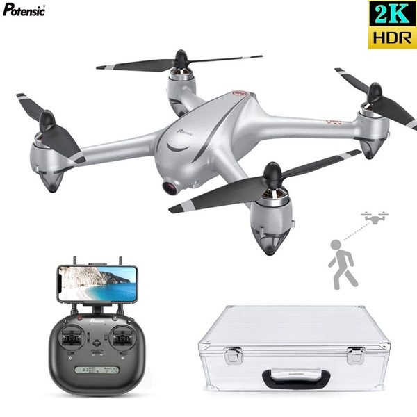 Potensic D80 GPS 5G WiFi Drone with 1080P Camera, Smart Return Home, Follow  Me Selfie Aircraft, Strong Brushless Motors, RC Quadcopter with Carry Case