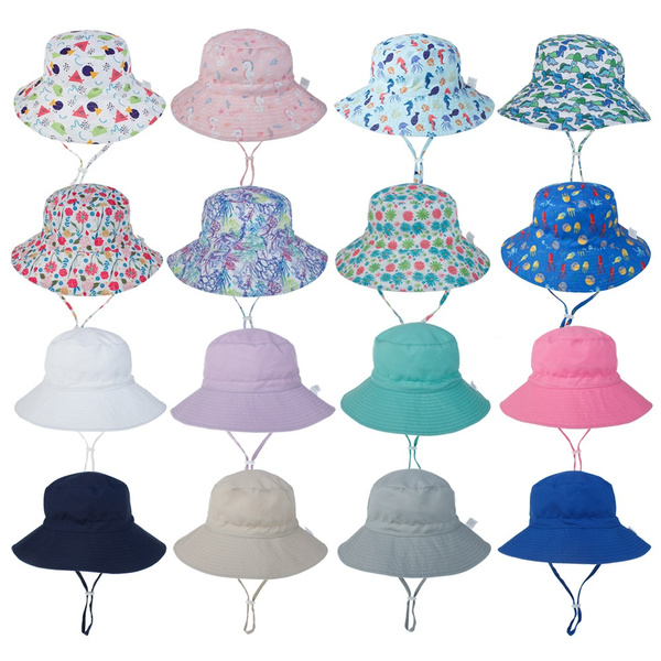 Children Baby  Summer Sun Hat Outdoor Anti-UV Swim Caps Beach Hat 