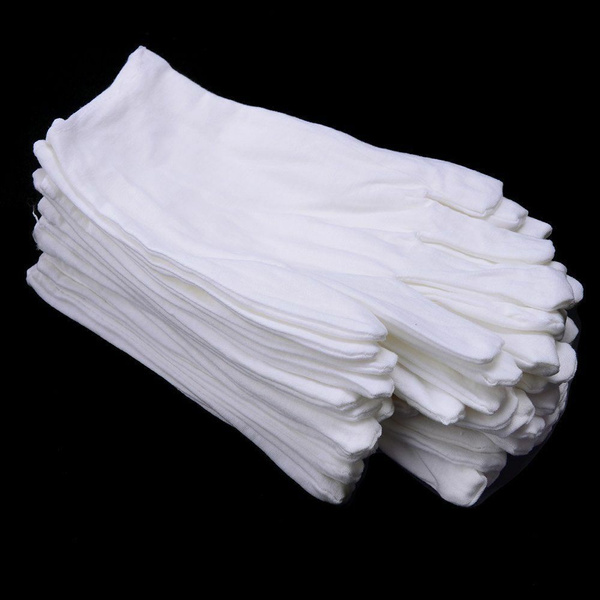 White Cotton Gloves Household Cleaning Materials Labor Protection Gloves 