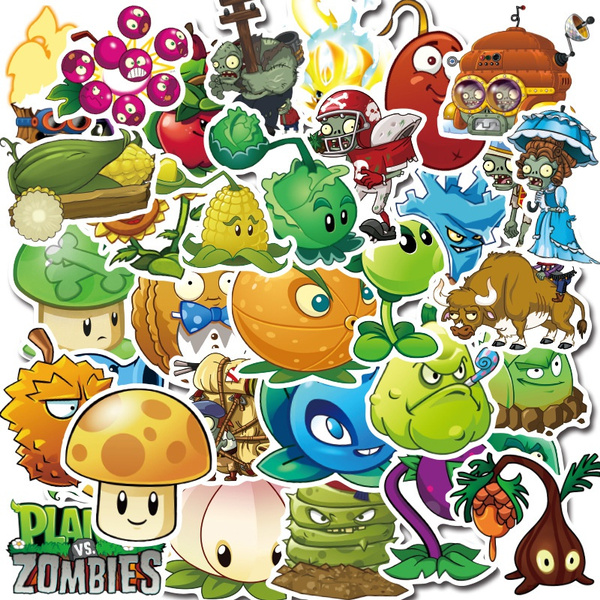 100/50/15 pcs Plants vs Zombies Graffiti Deco Stickers + Free 2023 Mini  Calendar Online Game Stickers Yours Jazzy Prints Christmas Sale