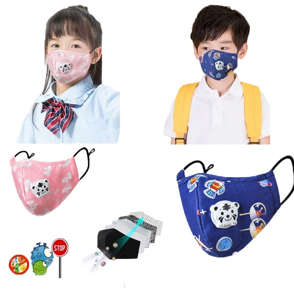 Acquista Maschera per il viso con stampa carina per ragazza ragazzo Maschera  riutilizzabile per bambini Maschera in cotone per bambini Maschera  antipolvere