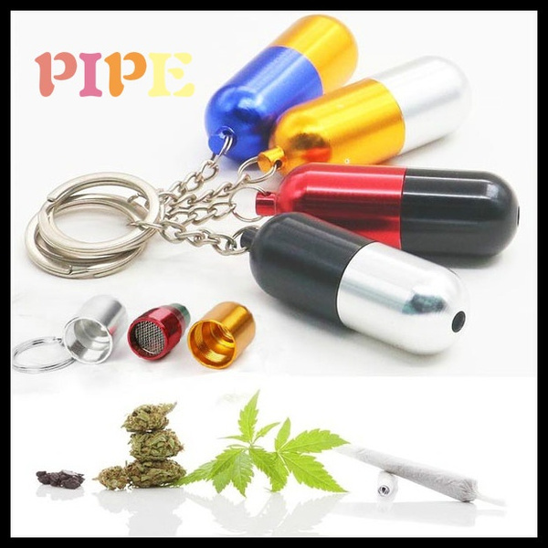 Aluminum Smoking Pipe with Lid - Portable Metal Hand-Pipe