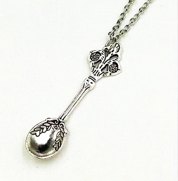 6-PCS Mini Spoon Charms - Retro Brass Necklace Accessories For DIY Crafts & Keychains