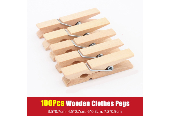 CLOTHES PEGS WOODEN PINS CLIPS WASHING LINE AIRIER DRYER LINE WOOD DISCOUNTS 36p 