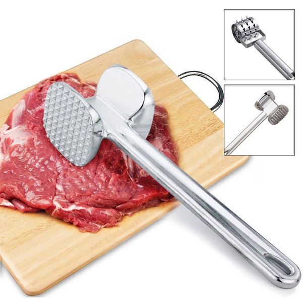 Stainless Steel Meat Tenderizer Needle & Hammer For Steak, Pork