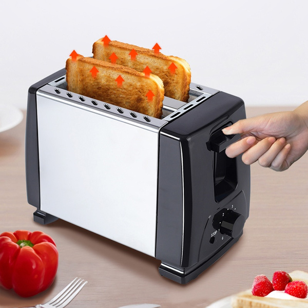 Toaster 2 Slice,Stainless Steel Toaster Toasters 2 Slice Best Rated Prime  Wide Slots Toasters 7 Shade Settings with Removable Crumb Tray for Bread,  Waffles, Small Retro, Quickly Toaster