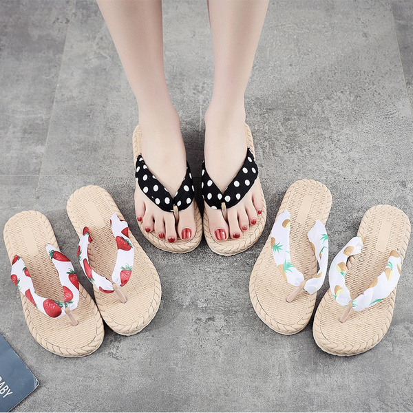 New Fashion Summer Flat Flip Flops for Women Girls Simple Comfortable Wild  Slippers Beach Travel Sandals