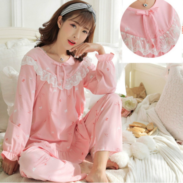 Pink 2025 lace pajamas