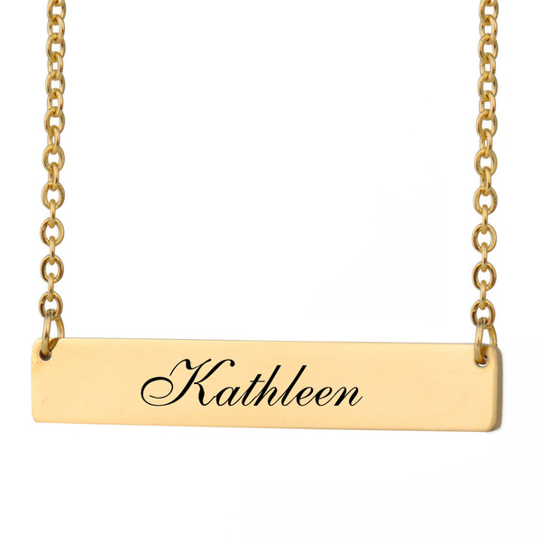 Bar Necklace Kathleen Gold Jewelry 