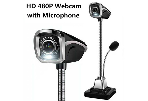 HD 480P Webcam with Microphone USB Driver free Web Camera for Laptop Computer PC Camera Online Class