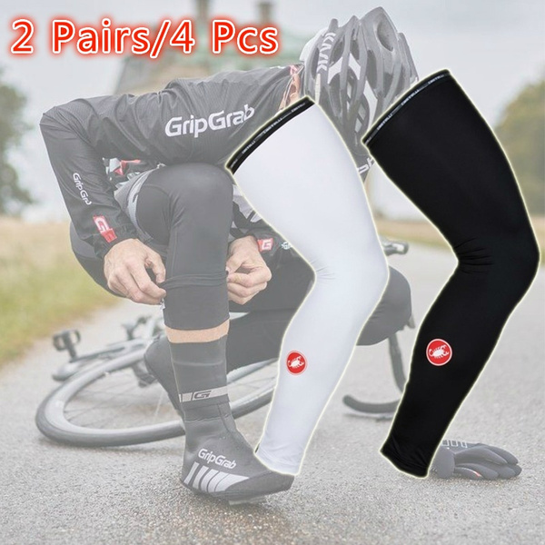 New 4 Pcs/2pair Thermo Flex Leg Warmers Breathable Lightweight Cycling Leg  Sleeves HEA