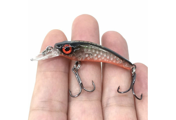 1pc Minnow Fishing Lures 6cm 3.5g Hard Bait 6 Colors Fishing Tackle 8# Hook Artificial  Bait with Top Sunlure 3D Print Lure