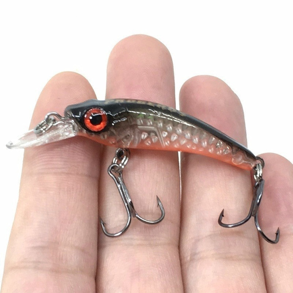 1pc Minnow Fishing Lures 6cm 3.5g Hard Bait 6 Colors Fishing Tackle 8# Hook  Artificial Bait with Top Sunlure 3D Print Lure