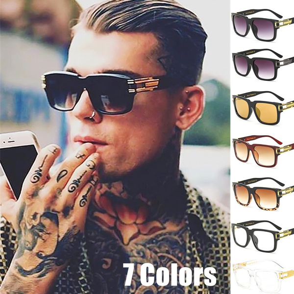 2020 Fashion Oversized Men Luxury Brand Designer Large Frame Men Sunglasses  Gradient Lenses Uv400 Vintage Male