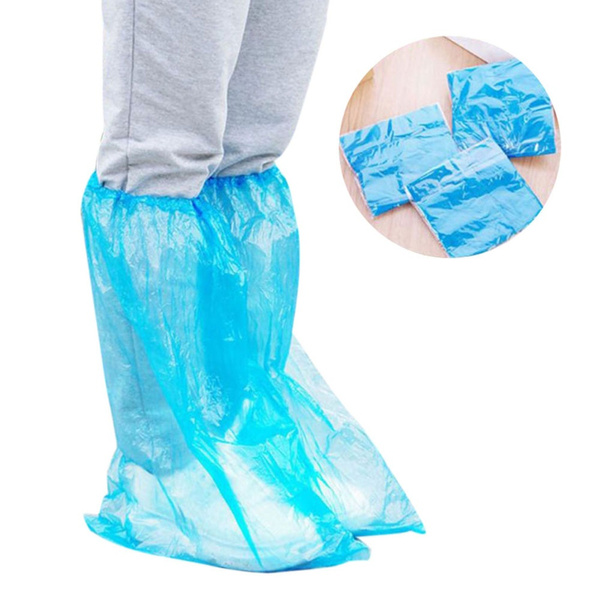 Details about   Durable Thick High-Top Protector Waterproof Rain Shoe Covers Plastic Anti-Slip 