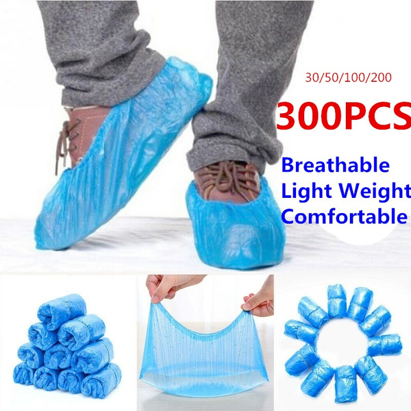 Boots Cover Plastic Waterproof Disposable Shoe Covers Blue Shoe Covers Overshoes 