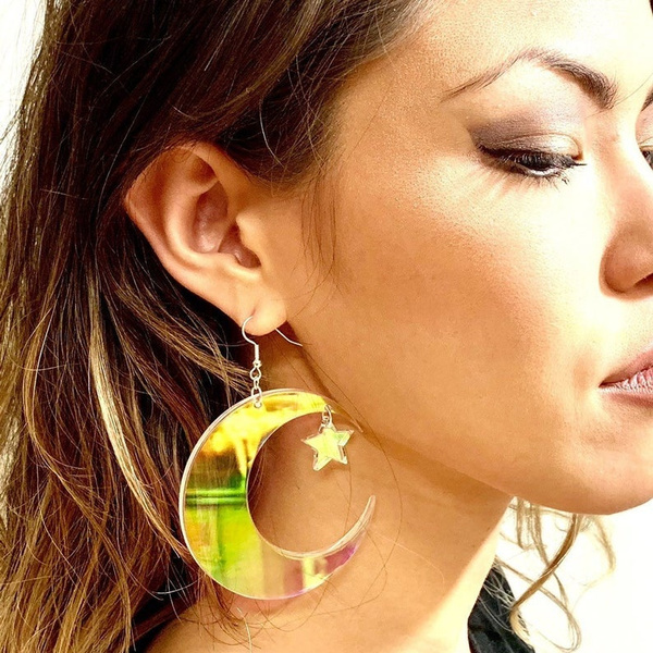 Pastel Coloured Tribal Triangle Earrings Acrylic Statement Earrings 90s Earrings Laser Cut Jewellery Acrylic Mismatched Earrings