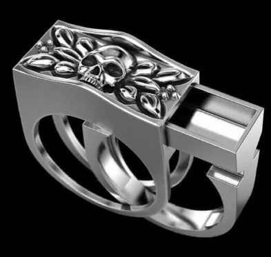 Fashion 925 Sterling Silver Skull Rings 