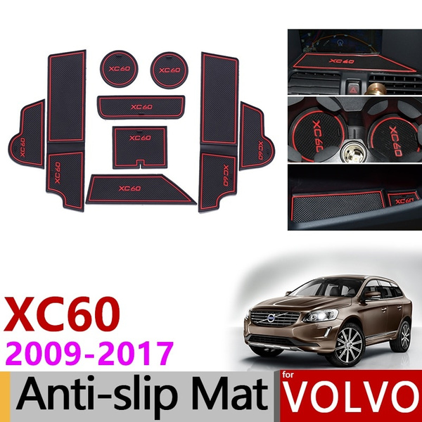 Anti-Slip Rubber Gate Slot Cup Mat for VOLVO XC60 2009 - 2017 R Design Accessories 2010 2011 2012 2013 2014 2016 XC60 LOGO | Wish