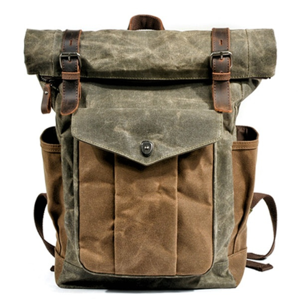 leather travel backpack