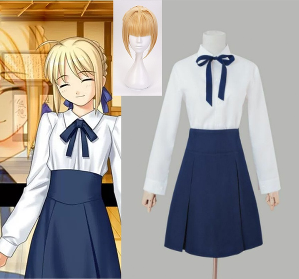 Fate Stay Night Saber Cosplay Costumes Japanese Anime Sailor Uniforms ...