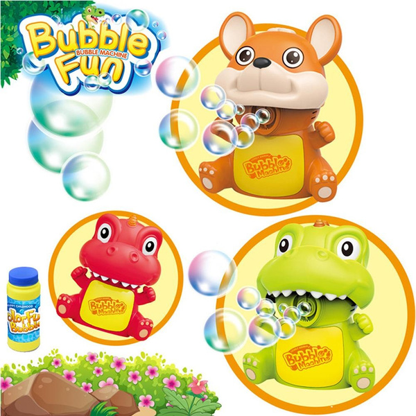cartoon electric dinosaur bubble machine electric blowing bubble with  dinosaur sound effects bubble machine | Wish