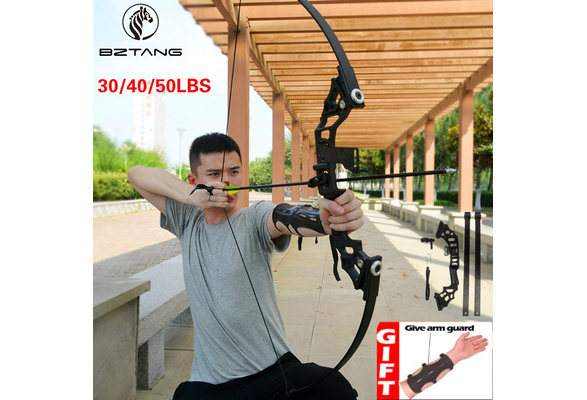 30-50 lbs Competitive Straight Folding Bow for Archery Hunting Fishing  Shooting with arrow bag