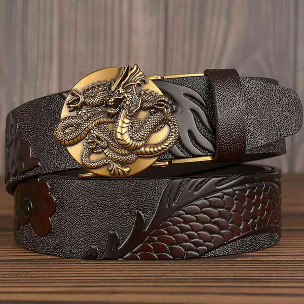 Genuine Leather Ratchet Belt for Men - Black/Brown, 35 mm