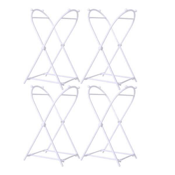 4pcs Hanging Storage Bag Rack Foldable Garbage Bag Shelf Rubbish Bag