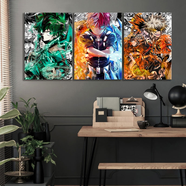 Witspace Anime Boy Dark Power Canvas Art Poster and Wall Art