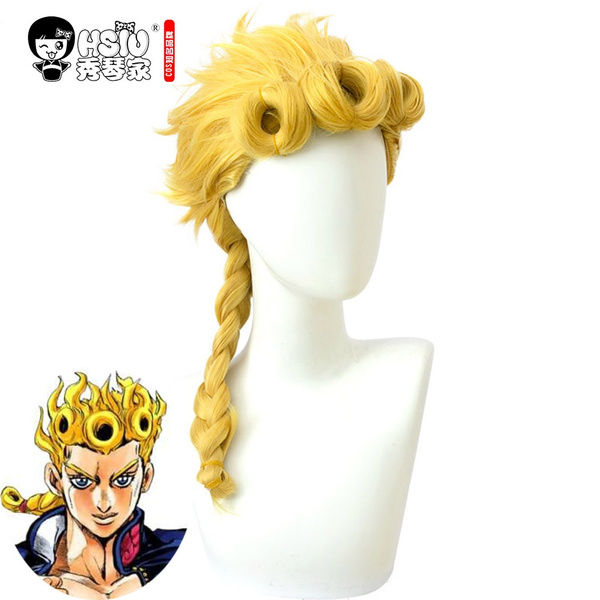 HSIU Anime JoJo s Bizarre Adventure Role wig Giorno Giovanna