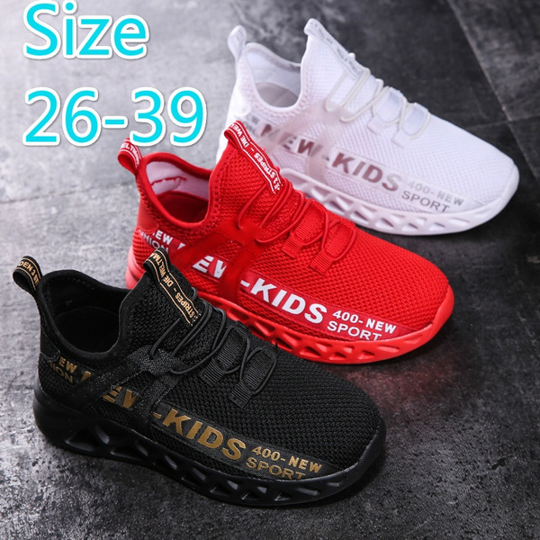 Boys Running Tennis Shoes Kids Breathable Sneakers Outdoor Athletic Shoes Size