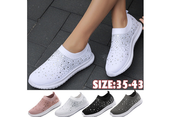crystal sock trainers