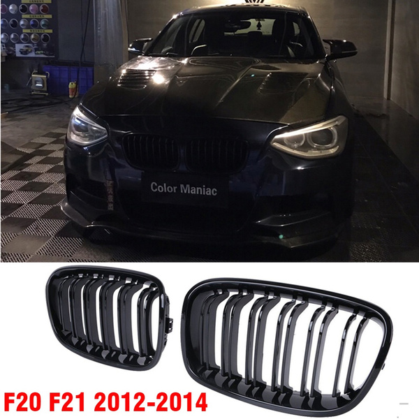 POETRYXIAO Rejilla de radiador Riñón Sport Black Gloss Single Bridge para  BMW Serie 1 F20 F21 2011-2014, adecuado para tuning BMW : : Coche  y moto