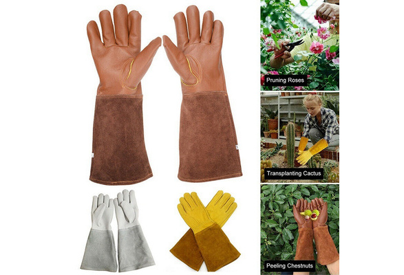 1pair Rose Cactus Thorn Proof Gauntlet Garden Tools Safety Gloves Pruning Work Welding Protection Wish - Gauntlet Gardening Gloves Australia 1pair Rose Cactus Thorn Proof Gauntlet Garden Tools Safety Gloves Pruning Work Welding Protection Wish - Gauntlet Gardening Gloves Australia