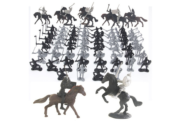 28PCS Medieval Knights Warriors Soldiers Figure Model Toy Playset Kids Xmas Gift 