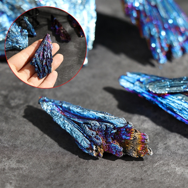 Natural Quartz Crystal Rainbow Titanium Cluster Mineral Specimen Reiki Healing 