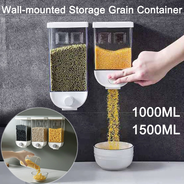 1000/1500ML Wall Hanging Grains Food Storage Container Kitchen