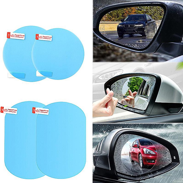 2Pcs General Purpose Car Window Transparent Rearview Mirror Rain Film Car Protection Stickers
