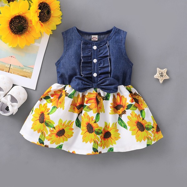 little girl sunflower dress