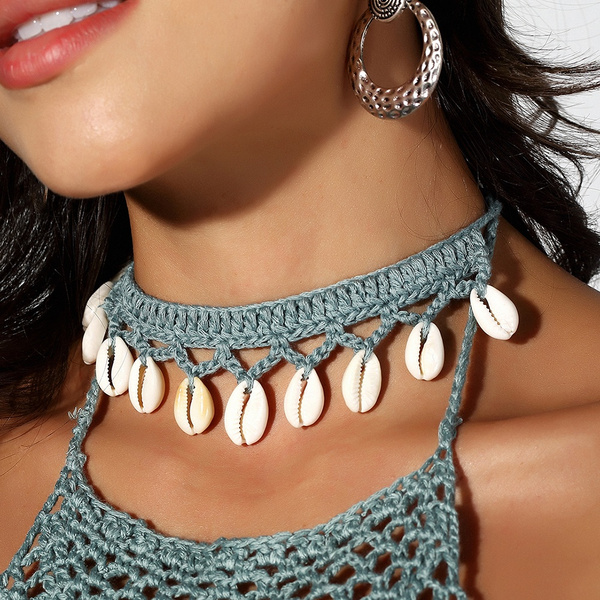 Shell choker sales and anklet