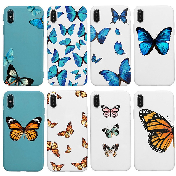 Cute Blue Butterfly Phone Case For Iphone 8 8plus Iphone X Iphone 6 6s Plus 7 7 Plus Iphone 11 Case Blue Butterfly Painting Fundas Coque Cover Wish Cute Blue Butterfly Phone Case For Iphone 8 8plus Iphone X Iphone 6 6s Plus 7 7 Plus Iphone 11 Case Blue Butterfly Painting Fundas Coque Cover Wish