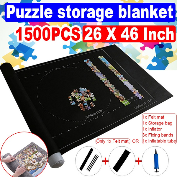 Puzzle Accessories Toy Portable Travel Storage Bag Puzzle Storage Mat Jigsaw  Roll Felt Mat Play Mat