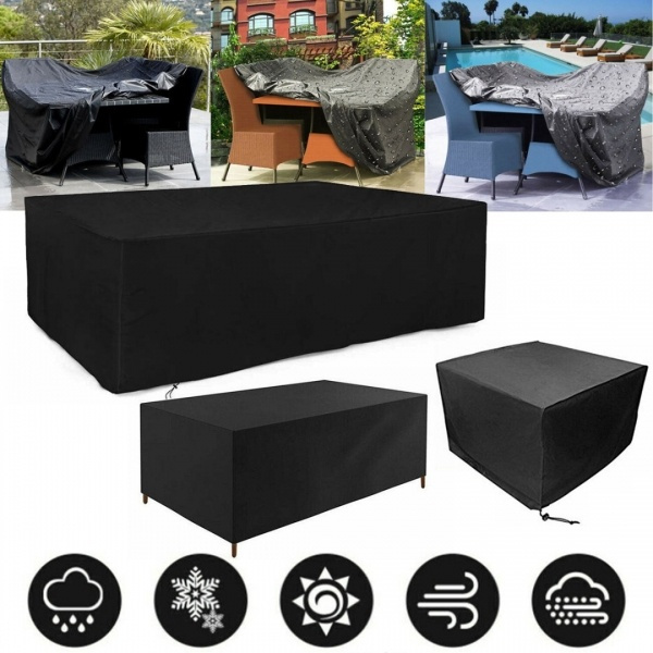 1pc Waterproof Garden Square Furniture Cover Tarpaulin Table Outdoor Protective Wish 1pc Waterproof Garden Square Furniture, Tarpaulin Covers For Outdoor Furniture