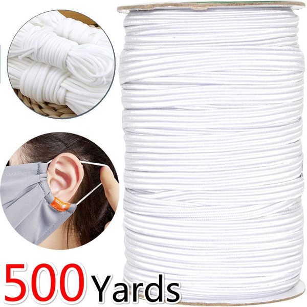 Bedspread 10.93 Yard Elastic Bands Cord Stretch Width Braided Crafts Elastic Rope for Knit Sewing Crafts DIY Ear Band Loop Cuff Rubber for Mask with Nose Wire Bent Handmade Mask Elastic Line 10m 