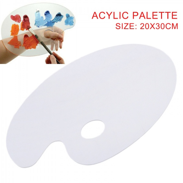 20*30cm Clear Acrylic Artist Paint Mixing Palette Makes Cleanup