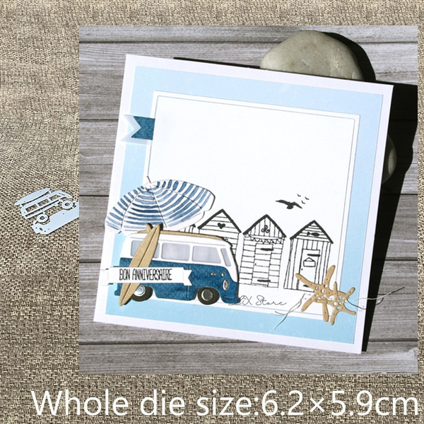 New Design Craft Metal Cutting Dies Tour Bus Decoration Scrapbook Die Cuts Album Paper Card Craft Embossing Die Cuts Wish