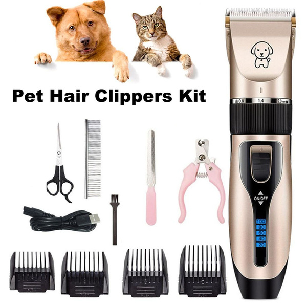 Professional Pet Grooming Clippers Set Rechargeable Low Noise Pet Hair  Clipper Dog Trimmer Professional Dog Hair Shaver | Wish